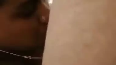 Sucking a dick before getting fucked in the Telugu sex video