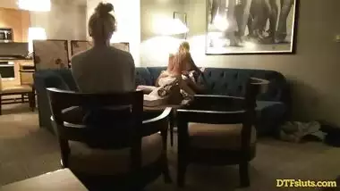 Two Blonde Babes DP Anal In Real Swinger Group Sex Late Night Hotel Party