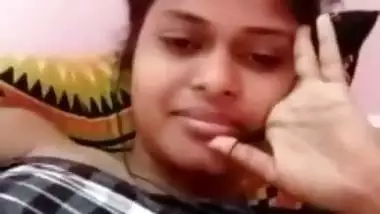 College girlfriend showing boobs on video call