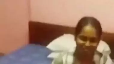 WIfe strips nude and gives blowjob