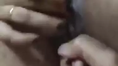 Sful Indian man fingers wife's pussy after watching a lot of porn