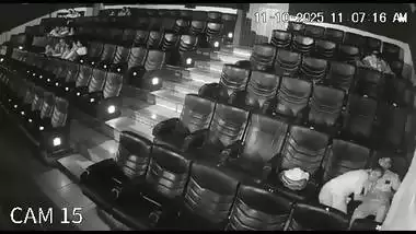 Blowjob in cinema theatre by horny girlfriend