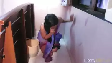 Huge Boobs Desi Maid With Cleaning House While...