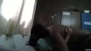 Guy hugs Indian teen getting horny and trying to feel her XXX titties